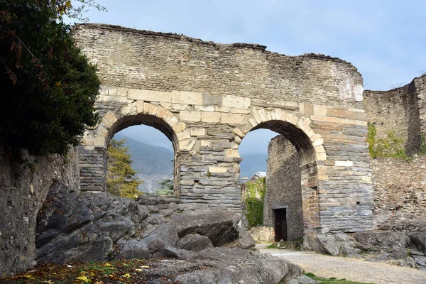 Susa Piemonte Italien 2022 Den Antika Romerska Akvedukten Från 400 — Stockfoto