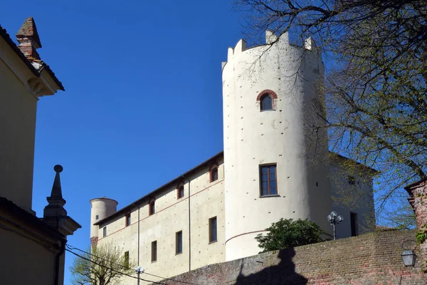 Cortanze Piemonte Itália 2023 Paredes Exteriores Castelo Cortanze — Fotografia de Stock
