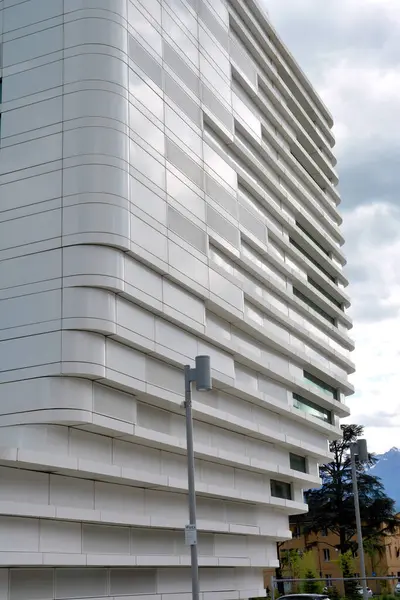 stock image Aosta, Aosta Valley, Italy -07-01-2024- The new modern building of the University faculty.