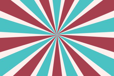 Renkli retro patlama vektörü. Klasik yaz, sirk ve karnaval geçmişi.