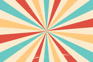 Renkli grunge retro patlama vektörü. Klasik yaz, sirk ve karnaval geçmişi