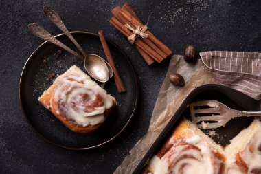 Cinnamon rolls, traditional winter sweets