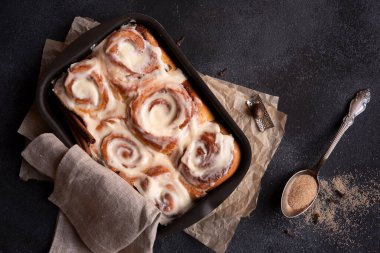 Cinnamon rolls, traditional winter sweets