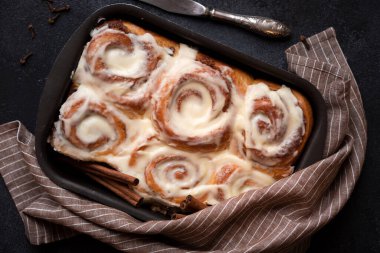 Cinnamon rolls, traditional winter sweets