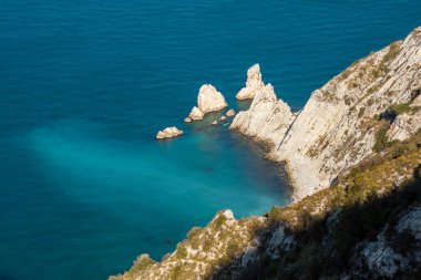 Beautiful rocky coast in blue Mediterranean sea