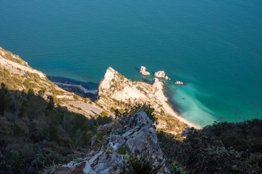 Beautiful rocky coast in blue Mediterranean sea