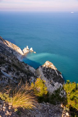 Beautiful rocky coast in blue Mediterranean sea
