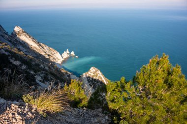 Beautiful rocky coast in blue Mediterranean sea