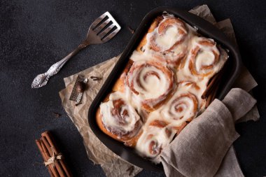 Cinnamon rolls, traditional winter sweets
