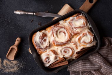 Cinnamon rolls, traditional winter sweets