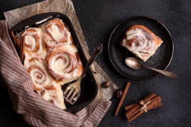 Cinnamon rolls, traditional winter sweets