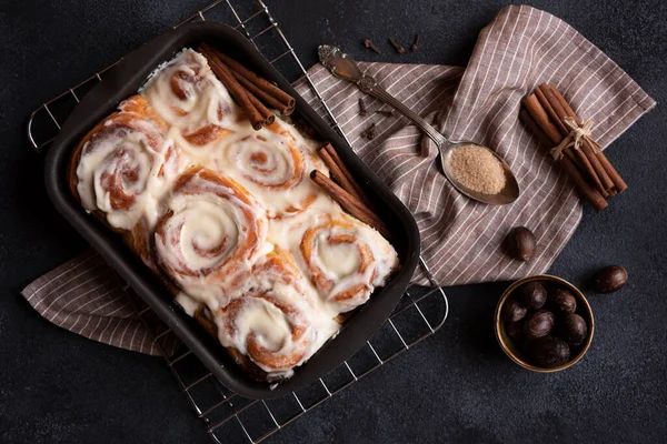 Cinnamon rolls, traditional winter sweets