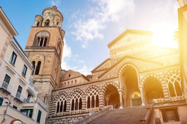 İtalya 'nın Amalfi kıyısındaki Amalfi Katedrali