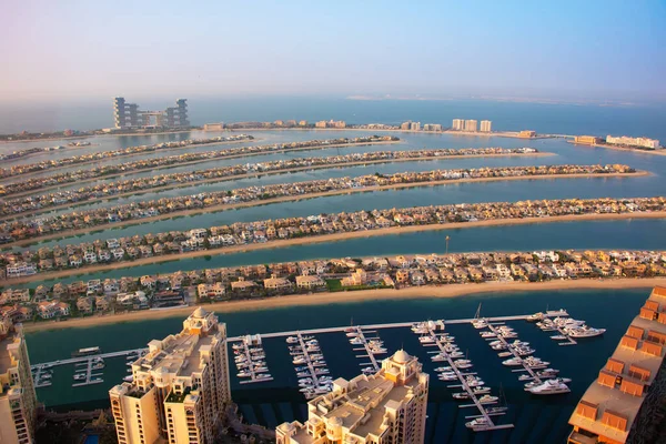 Остров Пальм Джумейра Дубае Современная Архитектура Пляжи Виллы — стоковое фото