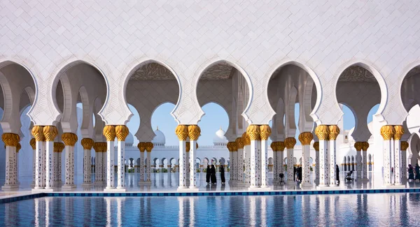 stock image Sheikh Zayed Grand Mosque of white marble in Abu Dhabi city, UAE