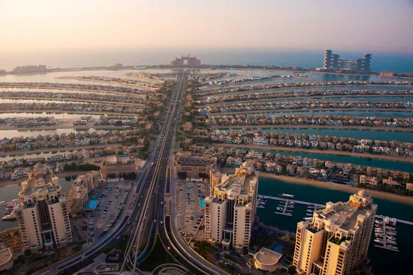 Palm Jumeirah Island Dubai Modern Architecture Beaches Villas — Stock Photo, Image