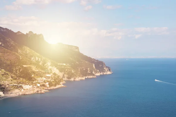 Bela Costa Amalfi Itália Verão Por Sol — Fotografia de Stock