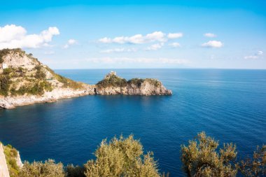 İtalya, Amalfi sahilinin güzel kıyı manzarası