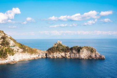 İtalya, Amalfi sahilinin güzel kıyı manzarası