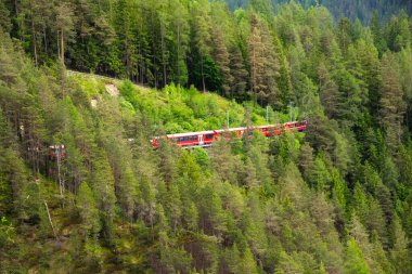 Kırmızı tren yeşil ormanda gidiyor, İsviçre