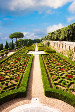 Park in Italy, landscape design of the papal garden clipart