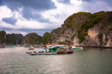 Vietnam 'da deniz koyunda yüzen köy