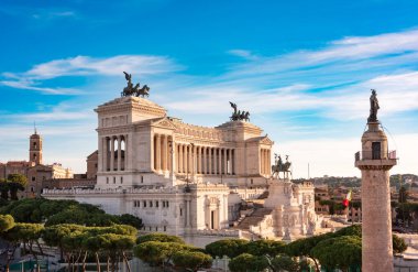 İtalya 'da Roma şehri. Yukarıdan görüntüle