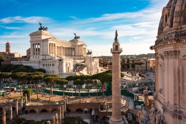 İtalya 'da Roma şehri. Yukarıdan görüntüle