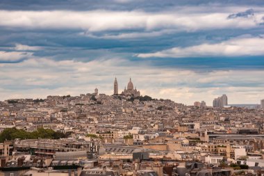 Hava panoramik Paris şehir, Fransa.