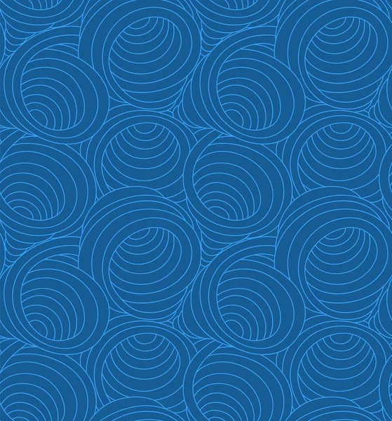 Patrón Vector Azul Sin Costuras Remolinos Formas Abstractas Dibujadas Con — Archivo Imágenes Vectoriales