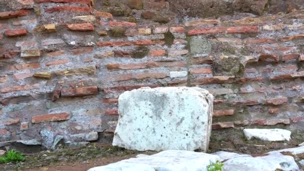 Rom Latium Italy 2022 Panning Shot Bottom Top Ruins Temple — Stock Video