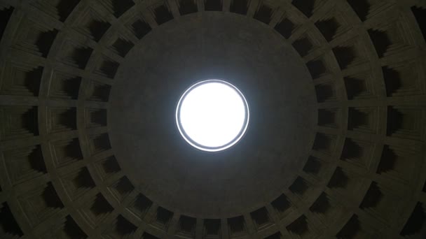 Rom Lácio Itália 2022 Cúpula Panteão Roma Feita Concreto Antigo — Vídeo de Stock