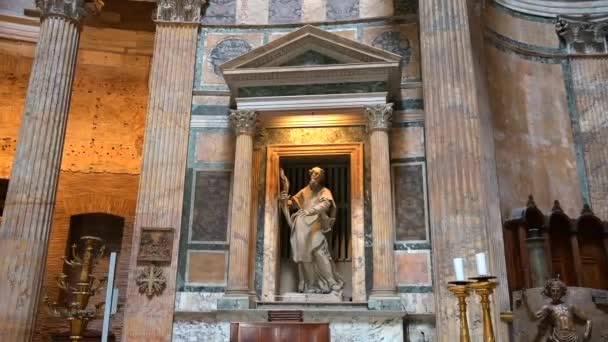 Rom Latium Italie 2022 Statue Saint Rasius Saint Erasio Francesco — Video