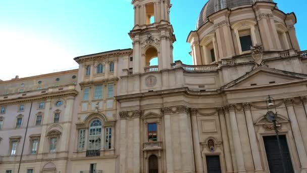 Rom Latium Olaszország 2022 Panning Shot Central Part Faade Church — Stock videók