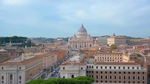 Rom Latium Italië 2022 Bovenaanzicht Vanaf Castel Sant Angelo Rome — Stockvideo
