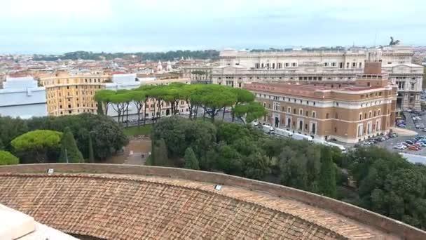 Rom Lacio Italia 2022 Panorama Sobre Río Tíber Las Casas — Vídeos de Stock