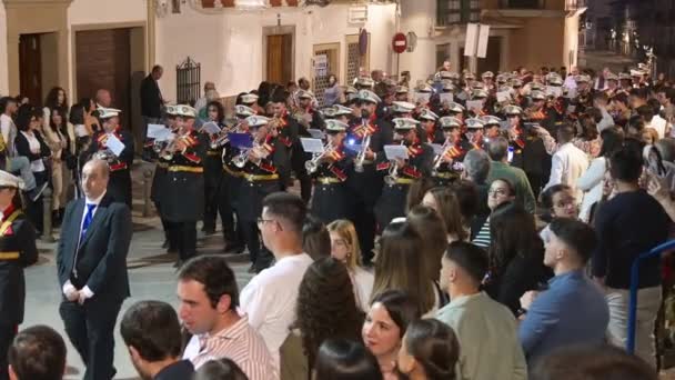 Castro Del Rio Cordoba Hiszpania 2024 Orkiestra Dęta Składająca Się — Wideo stockowe