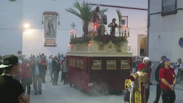 Castro Del Rio Cordoba Spanien 2024 Die Blaskapelle Bestehend Aus — Stockvideo