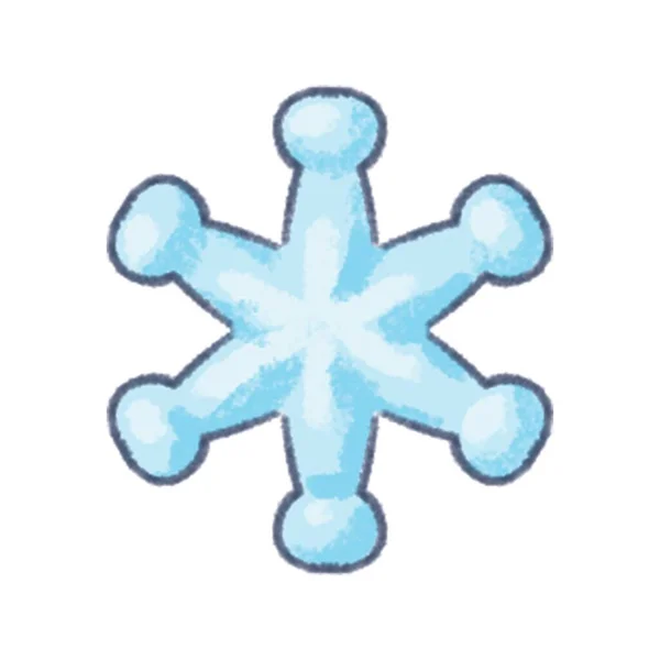 Illustration Snowflake Pastel Colors New Year Christmas Cute Illustration Cartoon — Stock Photo, Image