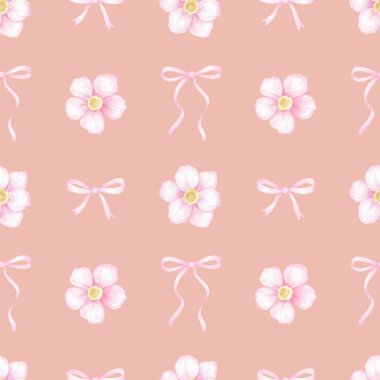 Çiçekler, selam verin. Tekstil ve ambalaj kağıtları için suluboya desenli. Sevgililer Günü, Anneler Günü, Doğum Günü için şirin bir bahar illüstrasyonu