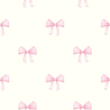 Sevimli bayramlık yaylar. Doğum günü için suluboya desensiz, sevgililer günü, anneler günü, Noel. Tekstil ve ambalaj kağıdı için arkaplan