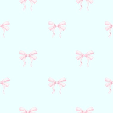 Sevimli bayramlık yaylar. Doğum günü için suluboya desensiz, sevgililer günü, anneler günü, Noel. Tekstil ve ambalaj kağıdı için arkaplan