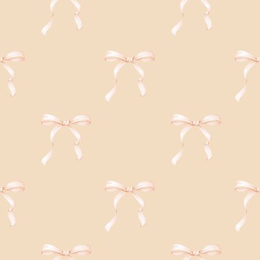 Sevimli bayramlık yaylar. Doğum günü için suluboya desensiz, sevgililer günü, anneler günü, Noel. Tekstil ve ambalaj kağıdı için arkaplan