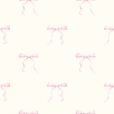 Sevimli bayramlık yaylar. Doğum günü için suluboya desensiz, sevgililer günü, anneler günü, Noel. Tekstil ve ambalaj kağıdı için arkaplan