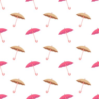 Şemsiye dairesi. Parlak renklerde vektörsüz desen. Tekstil ve ambalaj kağıdı için hoş bir illüstrasyon