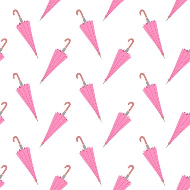 Şemsiye dairesi. Parlak renklerde vektörsüz desen. Tekstil ve ambalaj kağıdı için hoş bir illüstrasyon