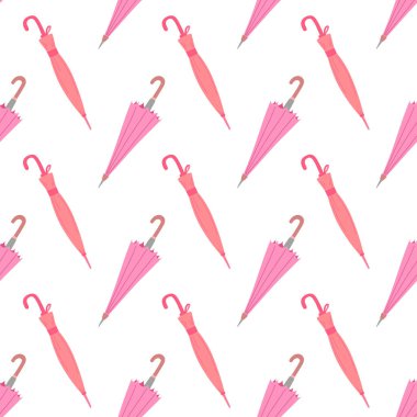 Şemsiye dairesi. Parlak renklerde vektörsüz desen. Tekstil ve ambalaj kağıdı için hoş bir illüstrasyon