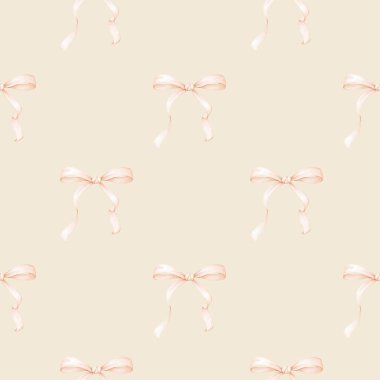 Sevimli bayramlık yaylar. Doğum günü için suluboya desensiz, sevgililer günü, anneler günü, Noel. Tekstil ve ambalaj kağıdı için arkaplan