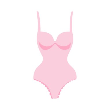 Mayolu. Beyaz arka planda, düz bir şekilde mayonun güzel bir illüstrasyonudur. Dinlenme ve seyahat teması için vektör illüstrasyonu