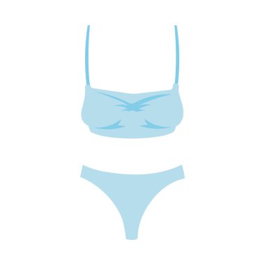 Mayolu. Beyaz arka planda, düz bir şekilde mayonun güzel bir illüstrasyonudur. Dinlenme ve seyahat teması için vektör illüstrasyonu